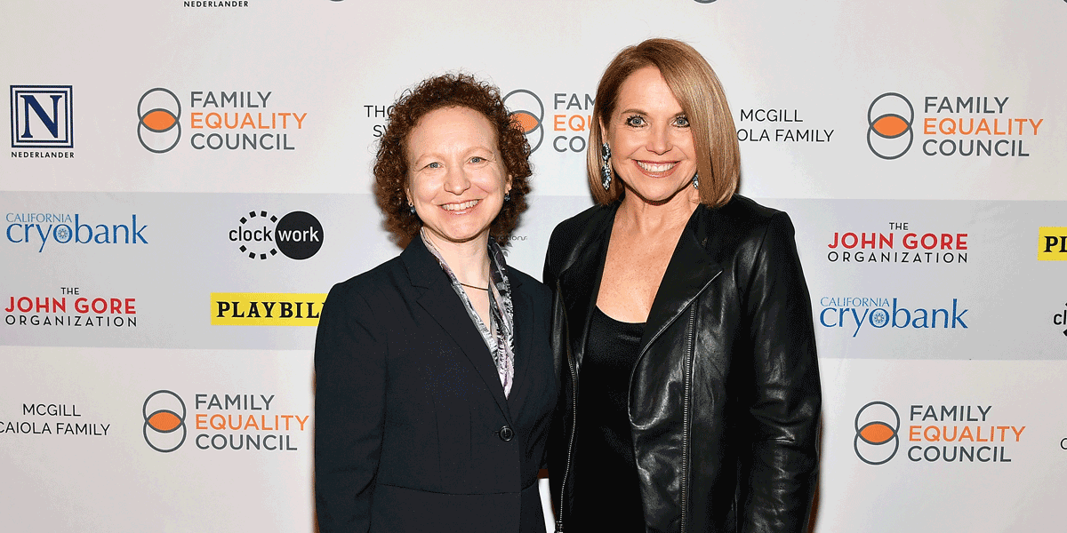 Dana Rudolph and Katie Couric