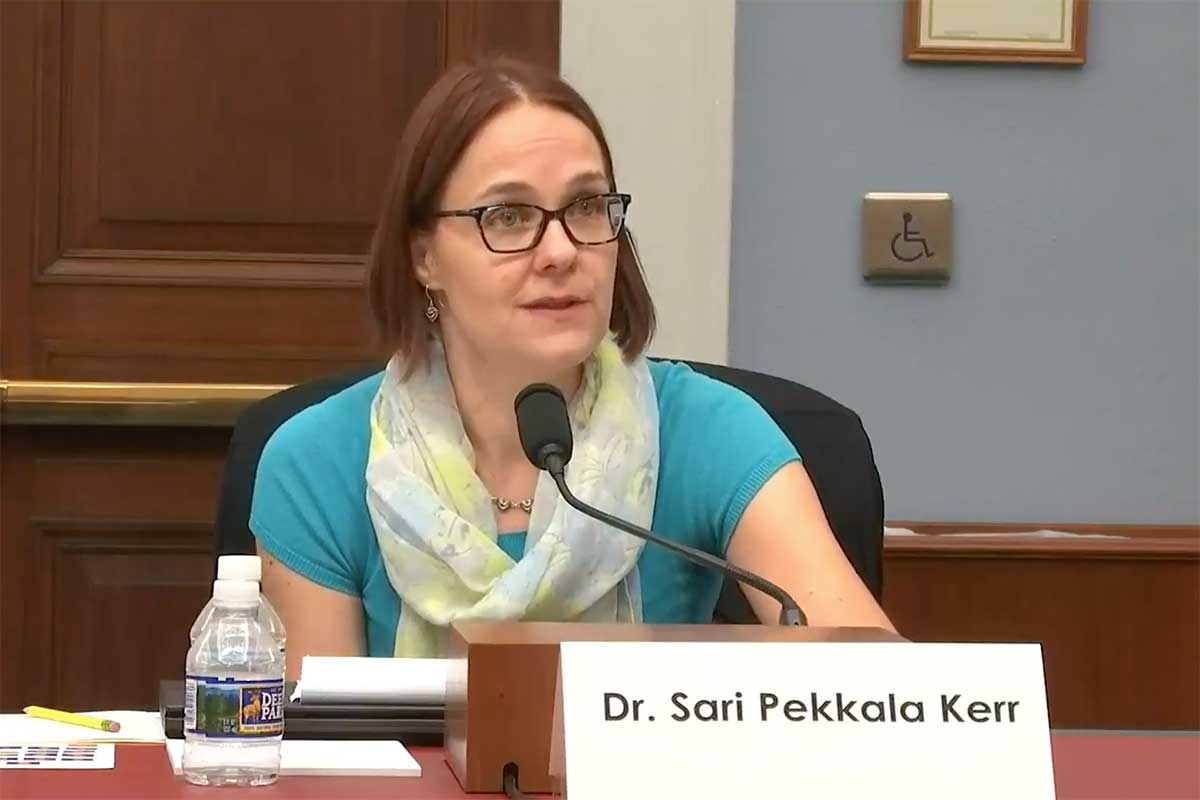 Dr. Sari Kerr, economist and senior research scientist, testifies in front of Congress