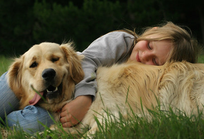 Girl with dog