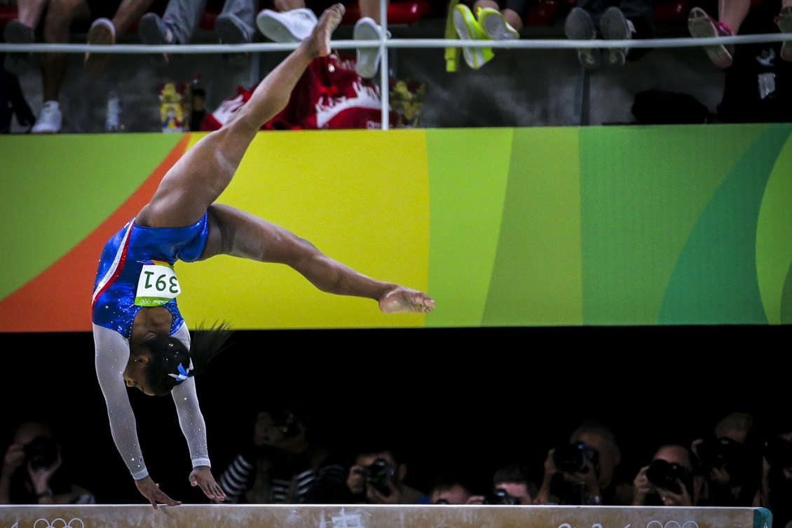 Simone Biles, the winner in the all-around gymnastics competition among women at the 2016 Summer Olympic Games in Rio. Photo by Danilo Borges/brasil2016.gov.br under CC BY-SA 3.0 license.