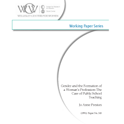 Gender and the Formation of a Woman's Profession