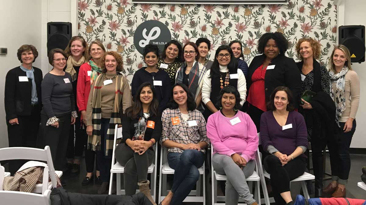 Group photo from November 2019 event in Atlanta on work-life balance