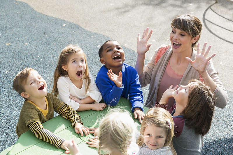 Children and Teacher