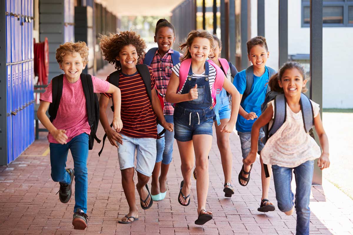 kids running in hallway