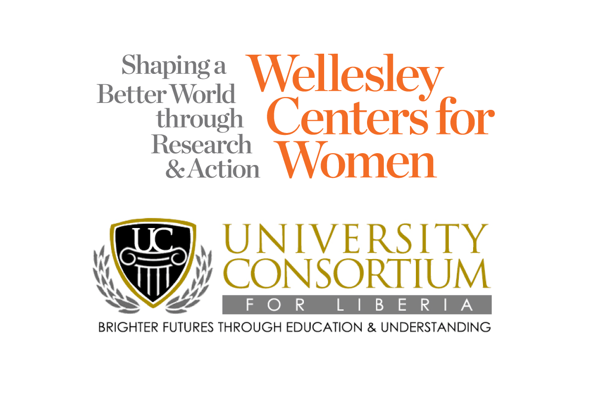 Wellesley Centers for Women and University Consortium for Liberia logos