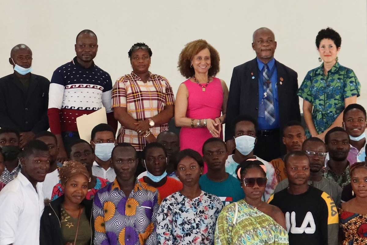 Group photo from anti-human-trafficking workshop in Monrovia, Liberia. 