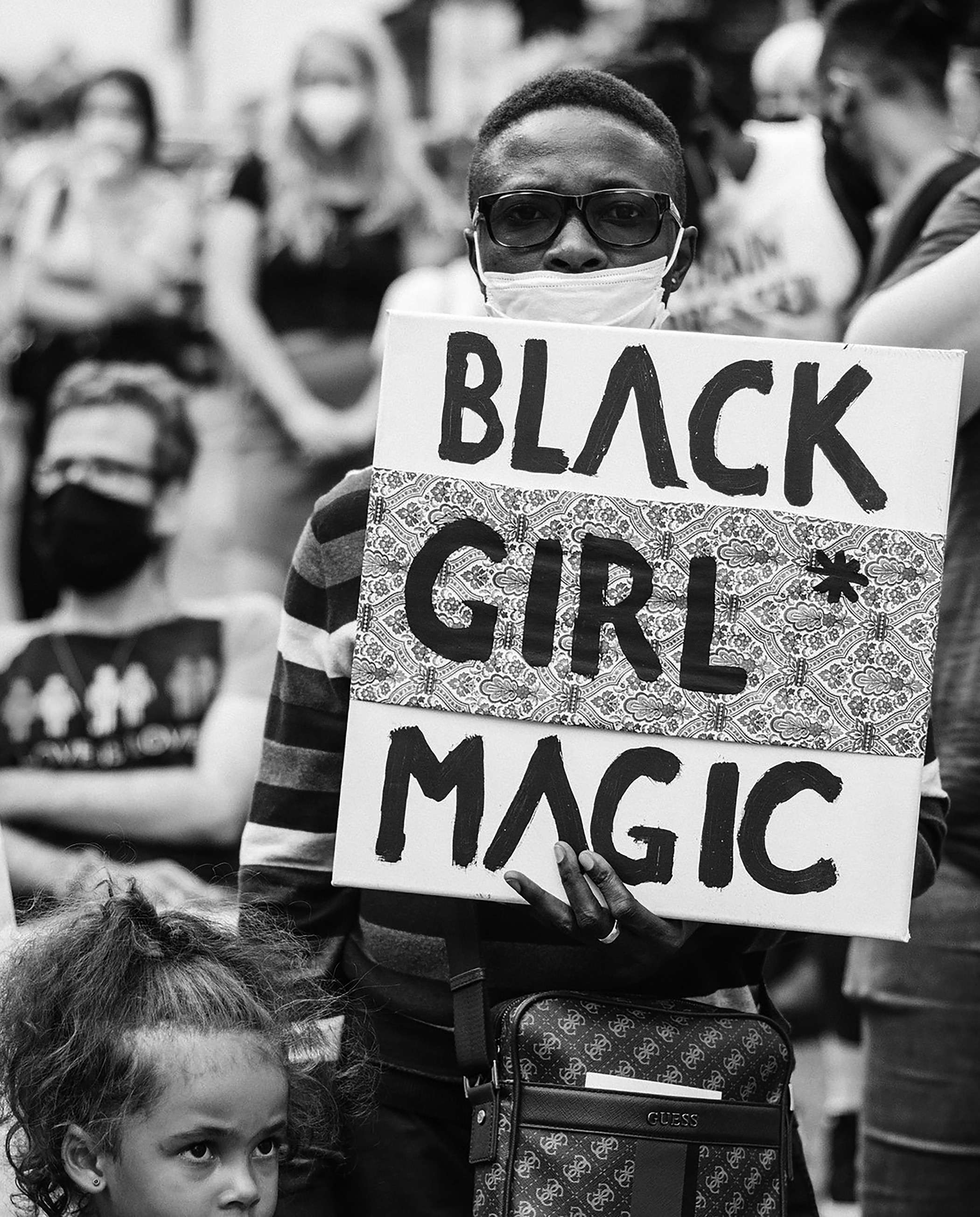 Woman with her child at Black Lives Matter Protest credit Ivan Radic