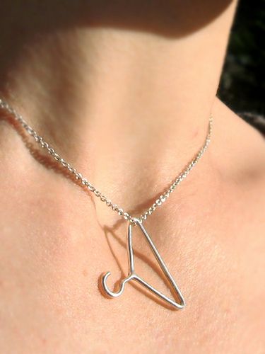 Picture of necklace with Silver coathanger pendant